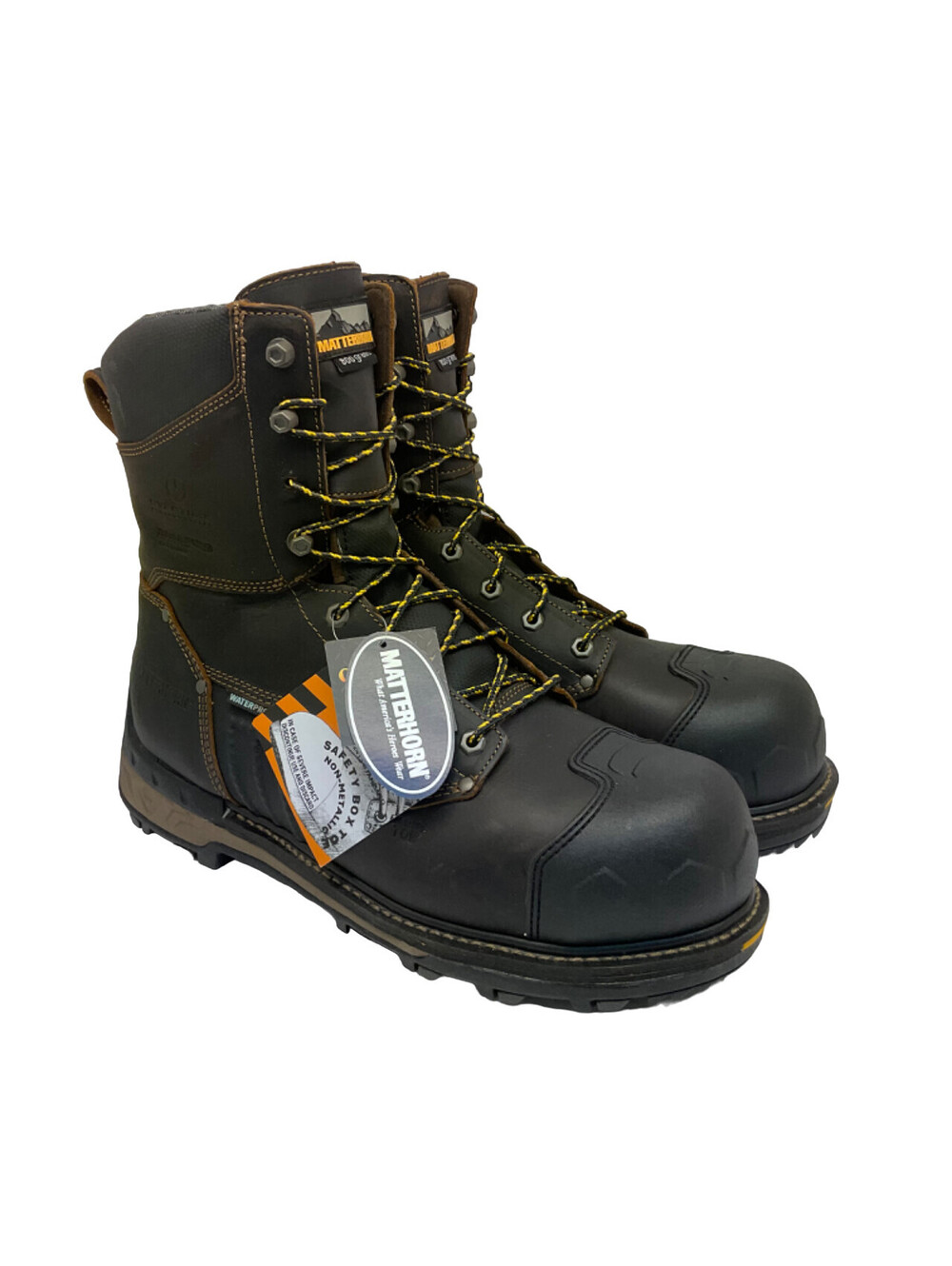 Matterhorn Men’s 8" Maximus 2.0 WP 800g Composite Toe Work Boots Brown Size 13D